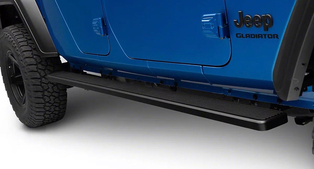 Running boards Steps Estribos 20-21 Jeep Gladiator 4Dr Black 83L 5W