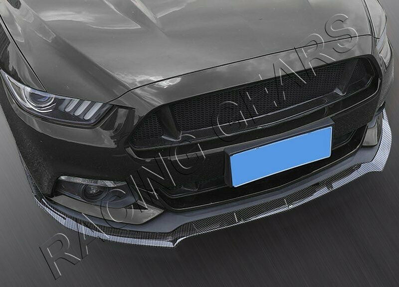 FIT 15-17 FORD MUSTANG STYLE FRONT BUMPER SPLITTER SPOILER LIP 3PCS