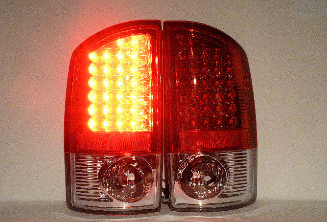 2002 to 2006 Dodge Ram LED Red Tail Light Luces Traceras Micas Calaveras Faros Foicos Luz Light