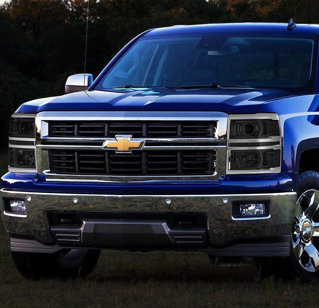 14-15 CHEVY SILVERADO 1500 Smoked /amber LED PROJECTOR