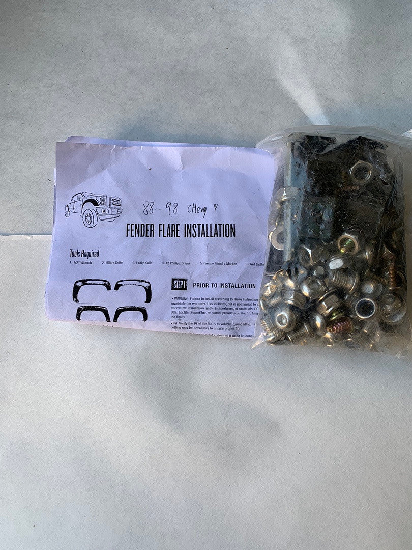 88-98 C10, Tahoe, Blazer, Suburban, Yukon Fender Flares with Rivets
