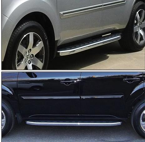 13-17 SANTA FE SUV 5.75' METALLIC/BLACK SIDE STEP BAR NERF RUNNING BOARDS