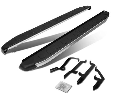 13-17 SANTA FE SUV 5.75' METALLIC/BLACK SIDE STEP BAR NERF RUNNING BOARDS