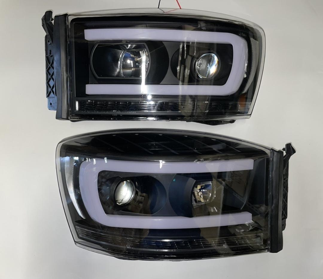 2006 To 2008 Dodge Ram Led DRL Projector Headlights Luces Micas Calaveras Faros Focos Luz Light
