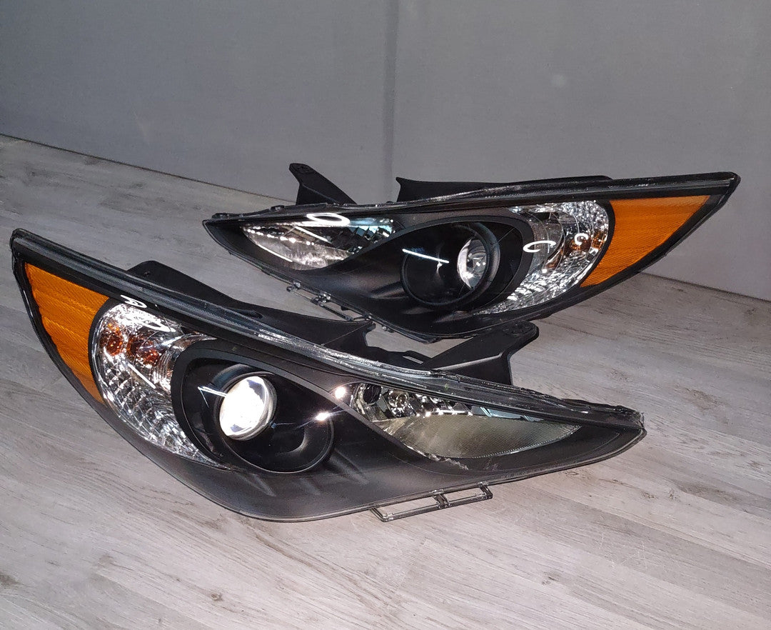 Faros Negros √Åmbar Para Hyundai Sonata 11-14