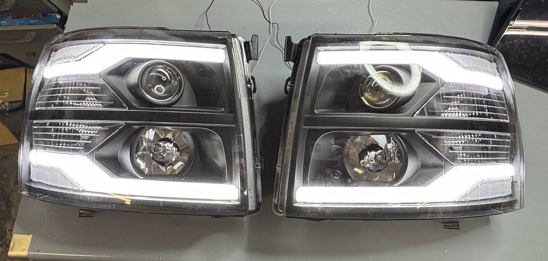 2007 to 2013 Chevrolet Silverado LED Projector Headlights Luces Micas Calaveras Faros Focos Luz