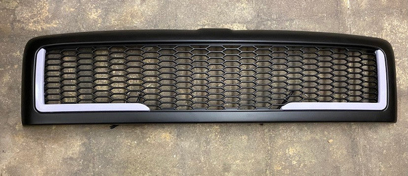 94-02 dodge ram 1500 matte black led grille/grill