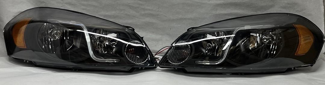 Faros Ambar Negro Con LED de Reemplazo de Tira de Luz de D√≠a Para 06-13 Impala