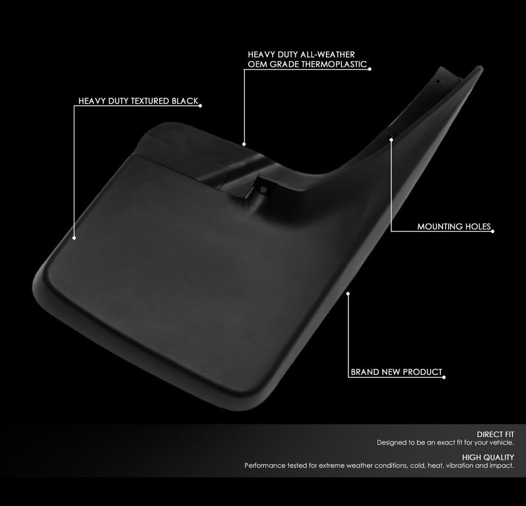 fender splash guards 09-18 dodge ram matte black