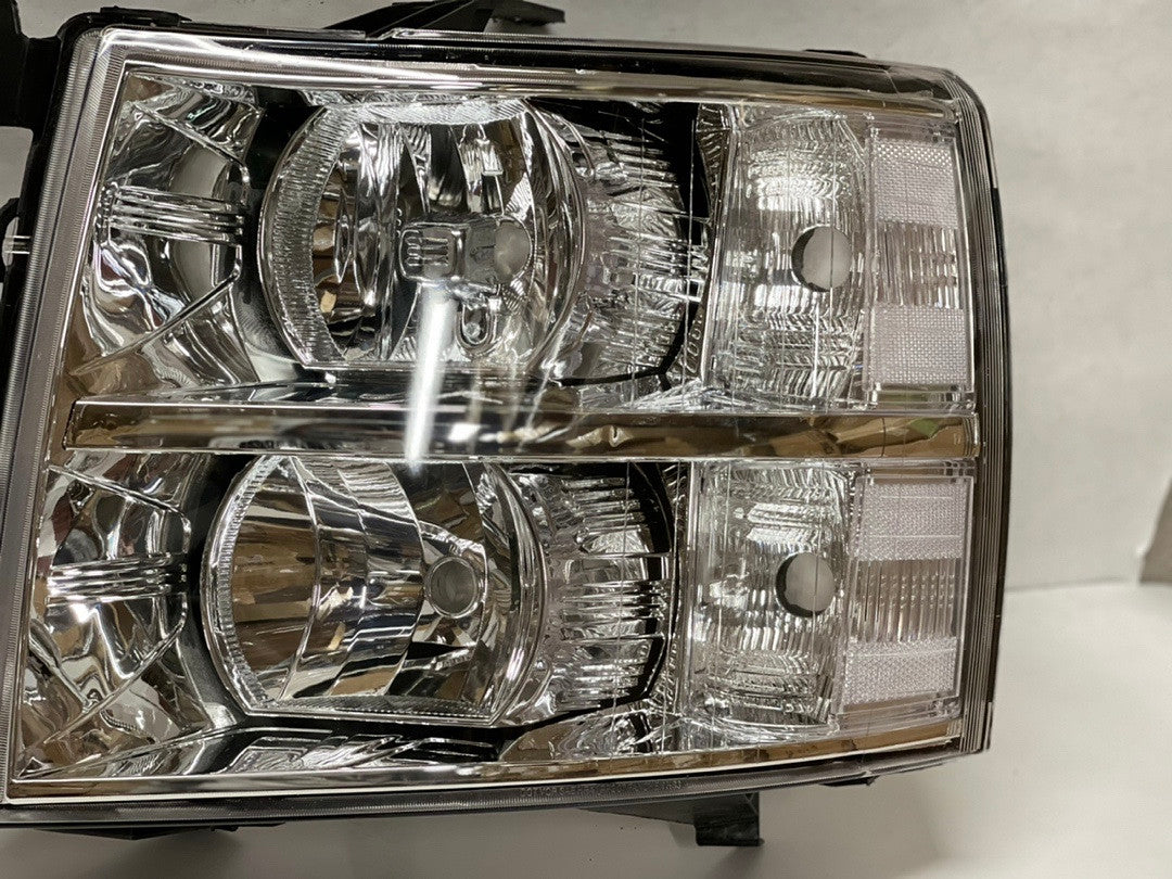07 - 13 Chevy Silverado Chrome Clear Headlights