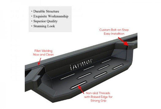 I-ARMOR IN STEP NEGRO CREWCAB PARA 19-21 CHEVY SILVERADO/GMC SIERRA