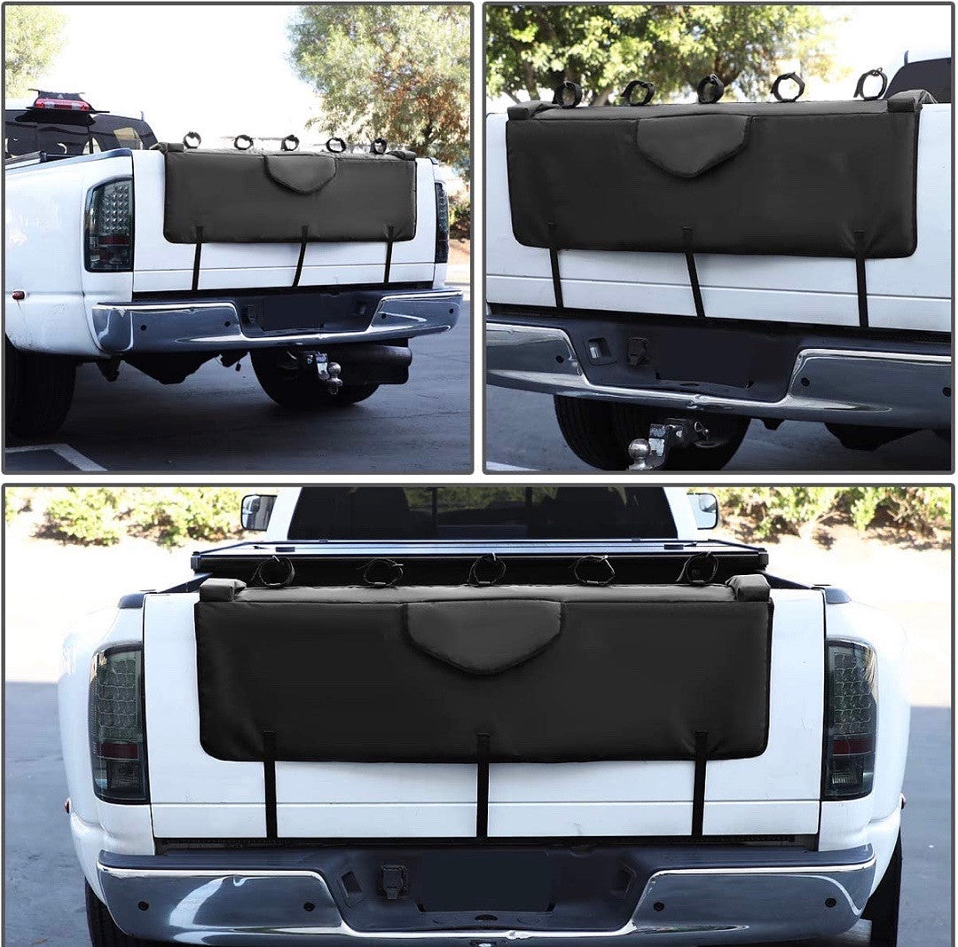 TGP-XS 53" Waterproof Pickup Truck Bed Tailgate Ped with Bike Racks fit Fits Trucks with Tail Gates up to 53" Wide, Black