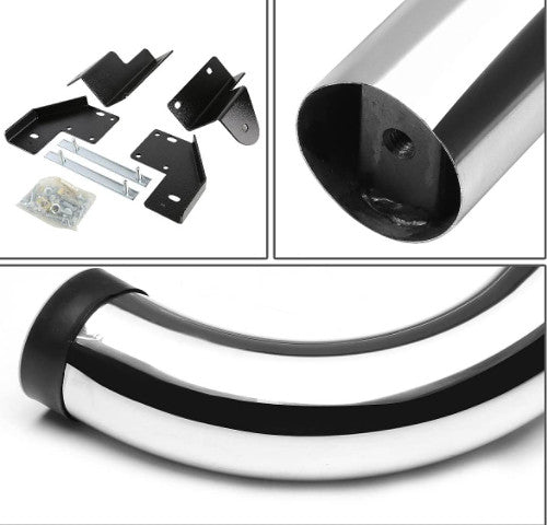 ESTRIBOS CROMO PULIDO TUBULAR DE 3" PARA 99-16 Ford F-250-F-350 F-450 F-550 SD Standard Cab