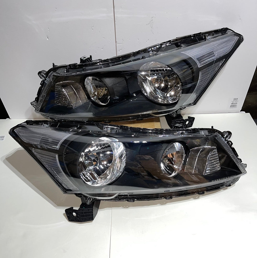 4door Sedan Honda Accord Black Housing Headlights for 2008 to 2012