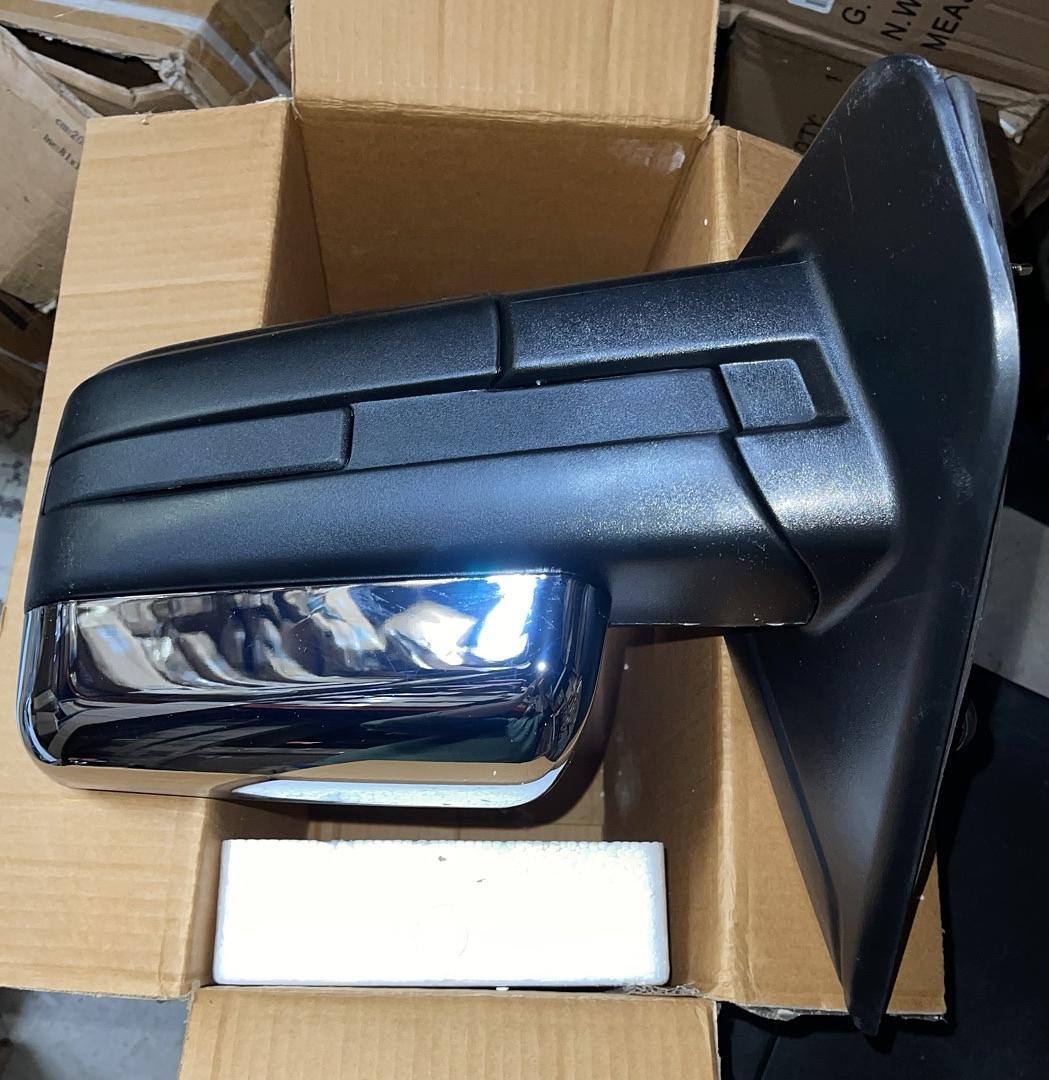 . Driver Side Chrome Manual Mirror for Ford F-150 for 2004 to 2014