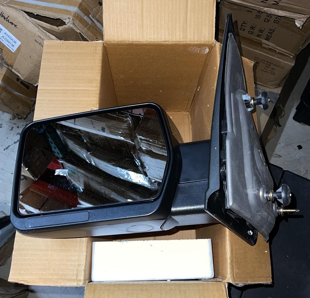 . Driver Side Chrome Manual Mirror for Ford F-150 for 2004 to 2014