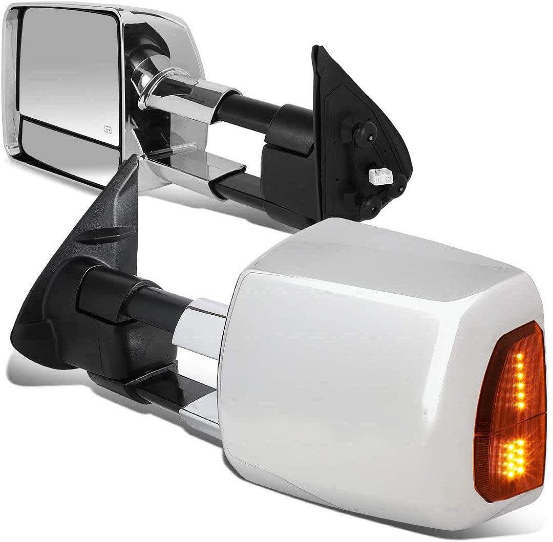 (Single) Right Only 05-15 toyota tacoma Pair Powered+Heated Tow Towing Mirror w/LED Turn Signal Light