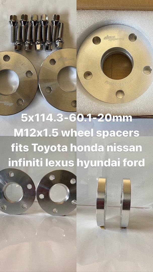 M12x1.5 wheel spacers fits Toyota honda nissan infiniti lexus hyundai ford