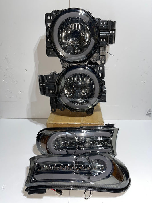 . Toyota FJ Cruiser Smoked LED Sequential Turn Signal Headlights for 2007 to 2014