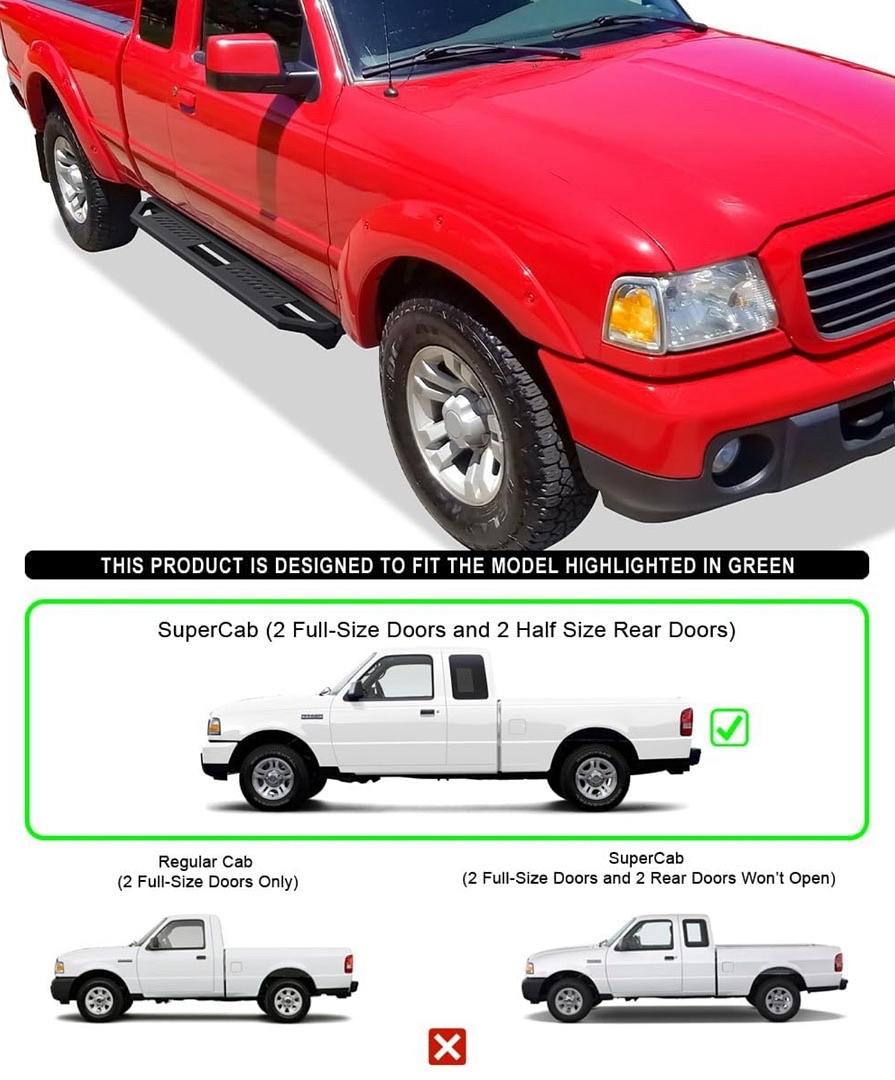 99-11 Ford Ranger Extended cab black