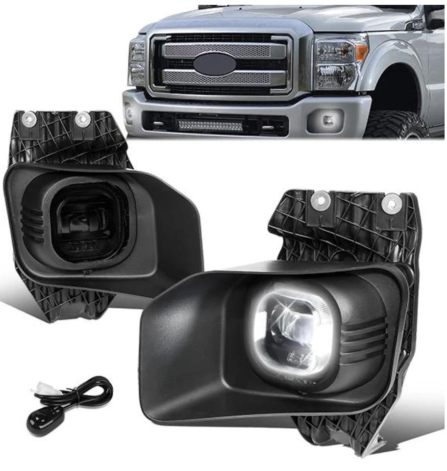 LED Smoked Fog Lights Enhanced visibility for 11-16 Ford F250 F350 F450 F550 SD, luz antiniebla