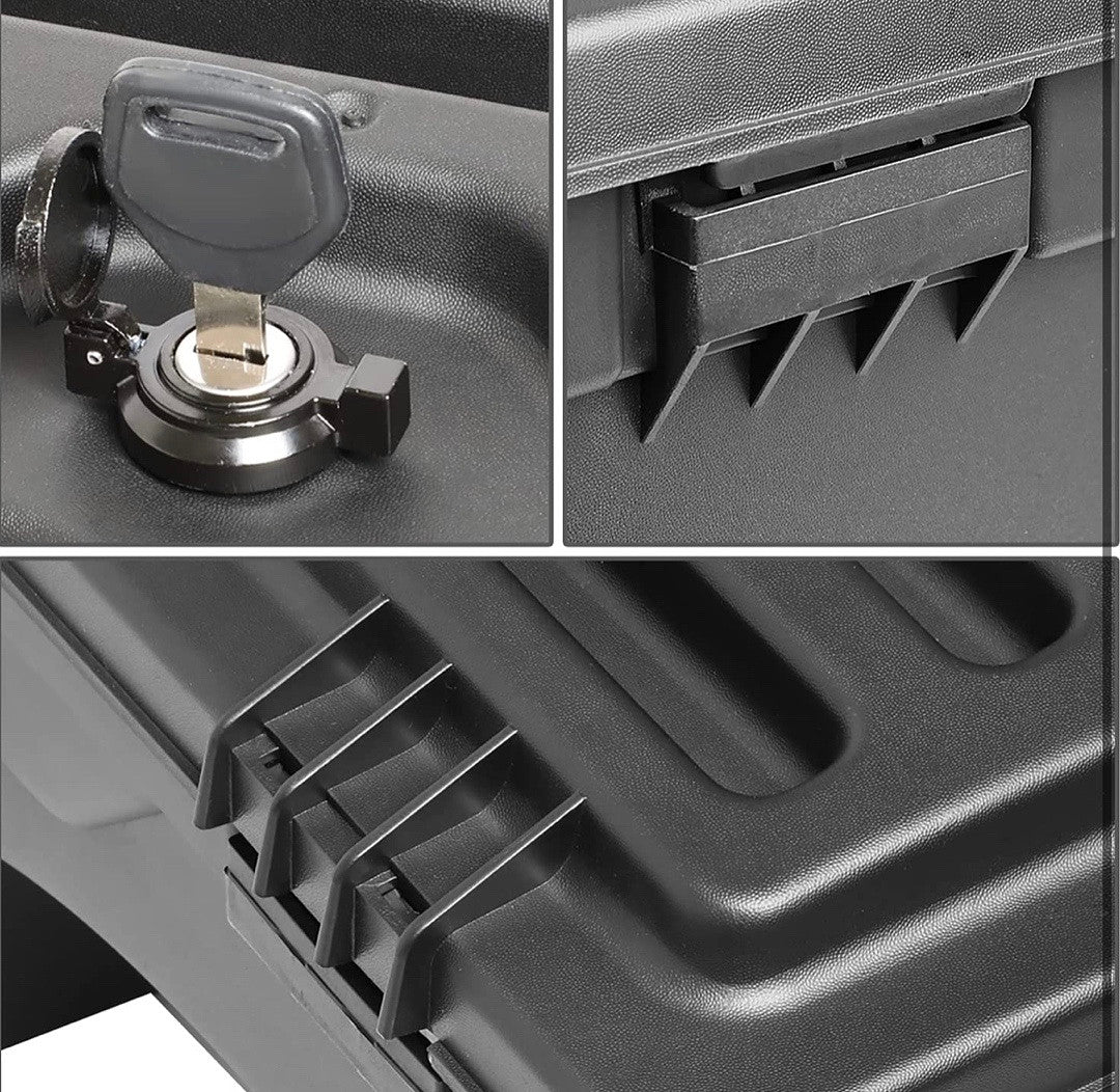 05-19 Toyota Tacoma passenger Side Wheel Well Lock Box with Key & Mounting Hardware