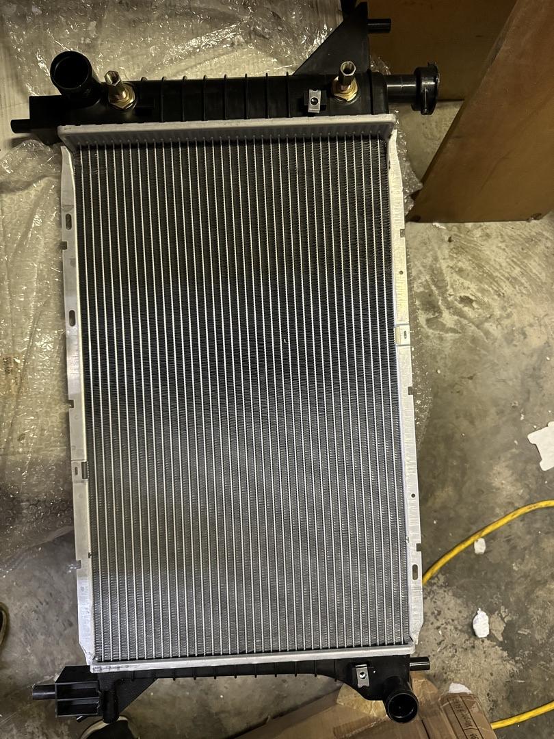 New OEM-RA-1488 Black Aluminum Radiator (94-96 Ford Mustang)
