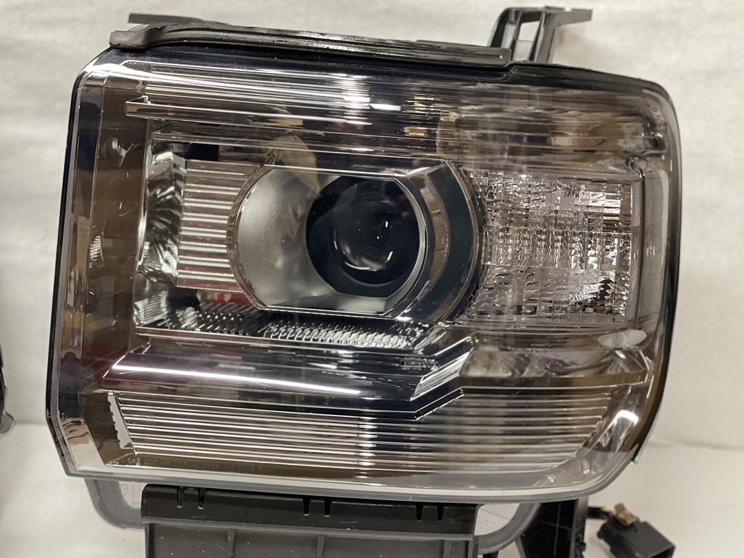 HL-OH-GMCS14-SM-CL1 14-15 GMC Sierra 1500 Smoke Lens Clear Side Projector Headlights Replacement
