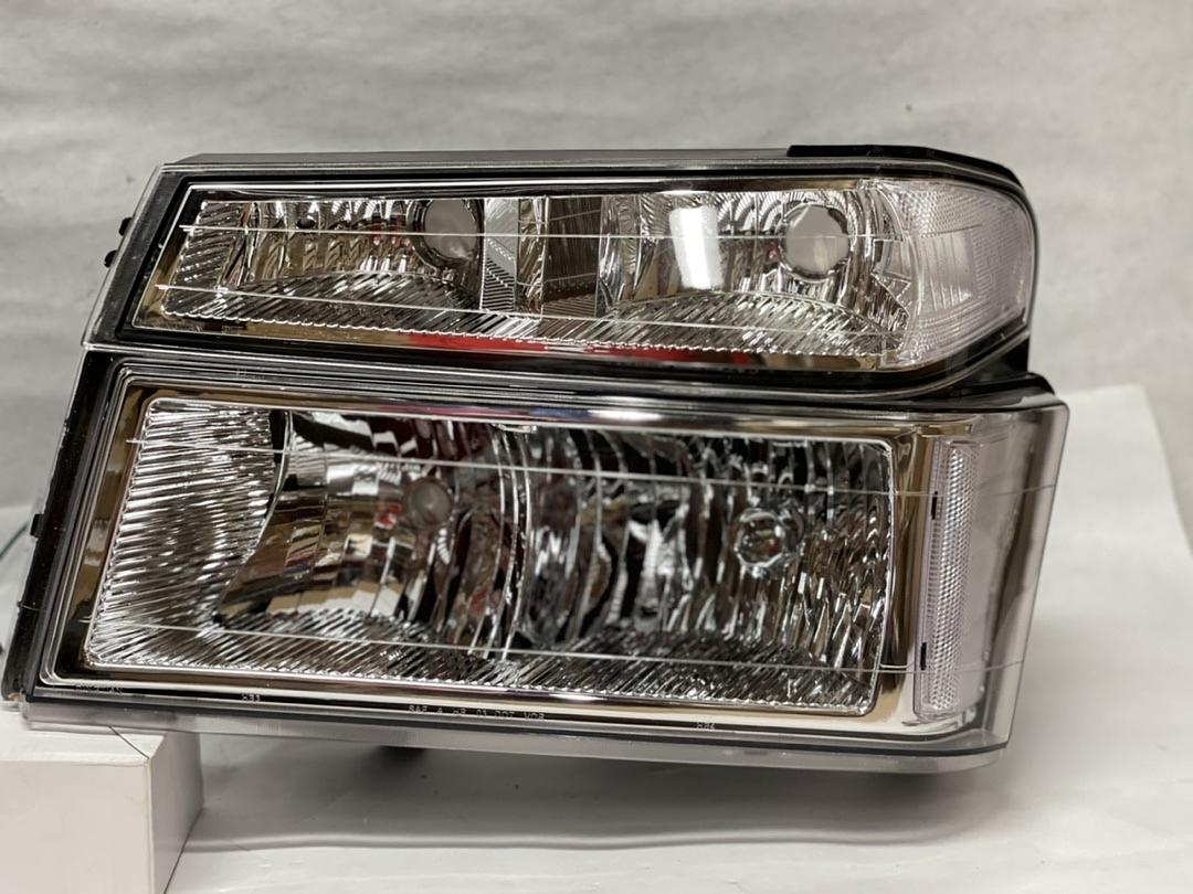 HL-OH-CCOLO44P-Ch-CL 2004 To 2012 Chevrolet Colorado Canyon Isuzu Chrome Headlights Luces Micas Calaveras Faros Focos Cromados