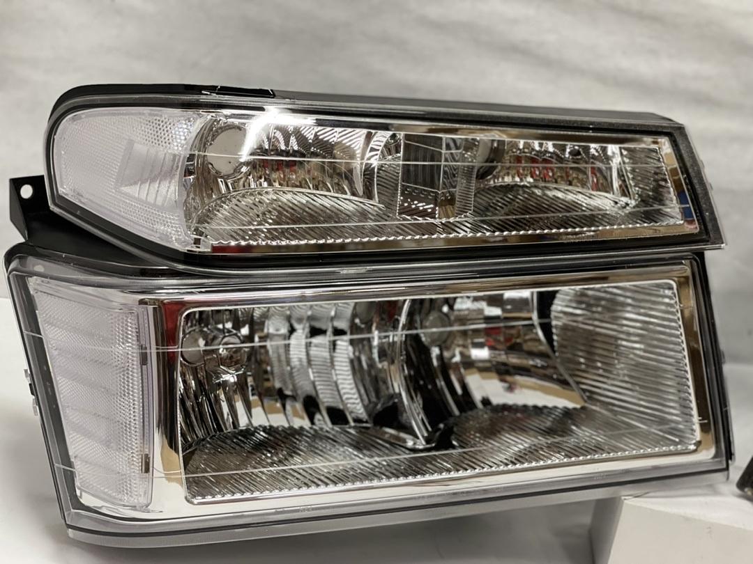 HL-OH-CCOLO44P-Ch-CL 2004 To 2012 Chevrolet Colorado Canyon Isuzu Chrome Headlights Luces Micas Calaveras Faros Focos Cromados
