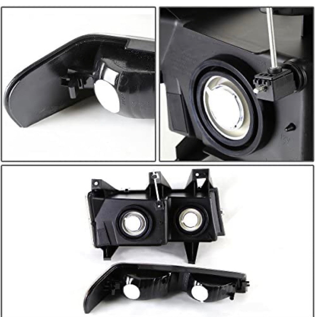 HL-OH-CCOLO44P-Ch-CL 2004 To 2012 Chevrolet Colorado Canyon Isuzu Chrome Headlights Luces Micas Calaveras Faros Focos Cromados