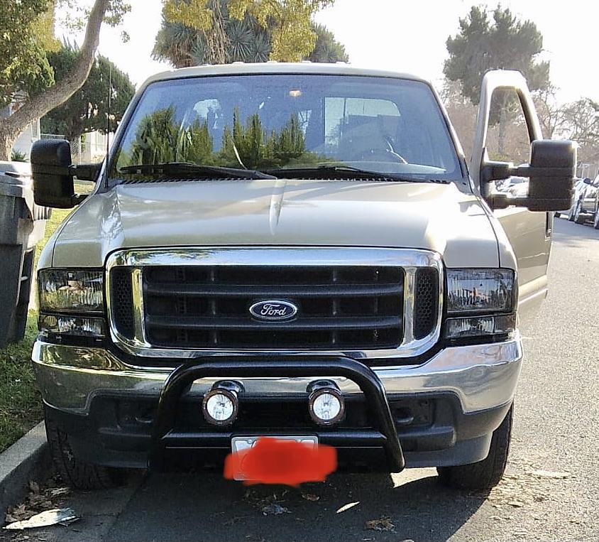 08-16 ford f-250 / F-350 / F-450/ F-550 towing mirros black amber led turn signal
