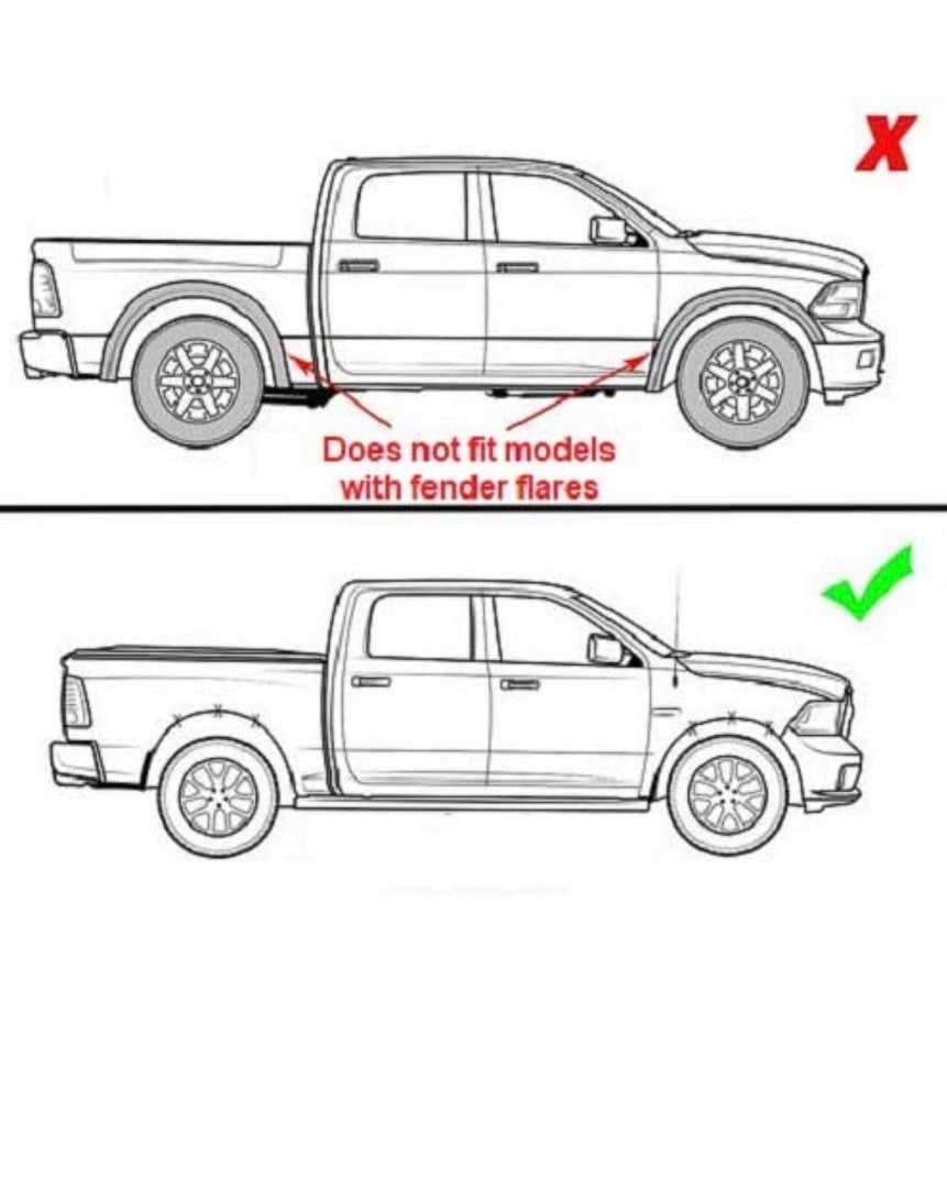 fender splash guards 09-18 dodge ram matte black
