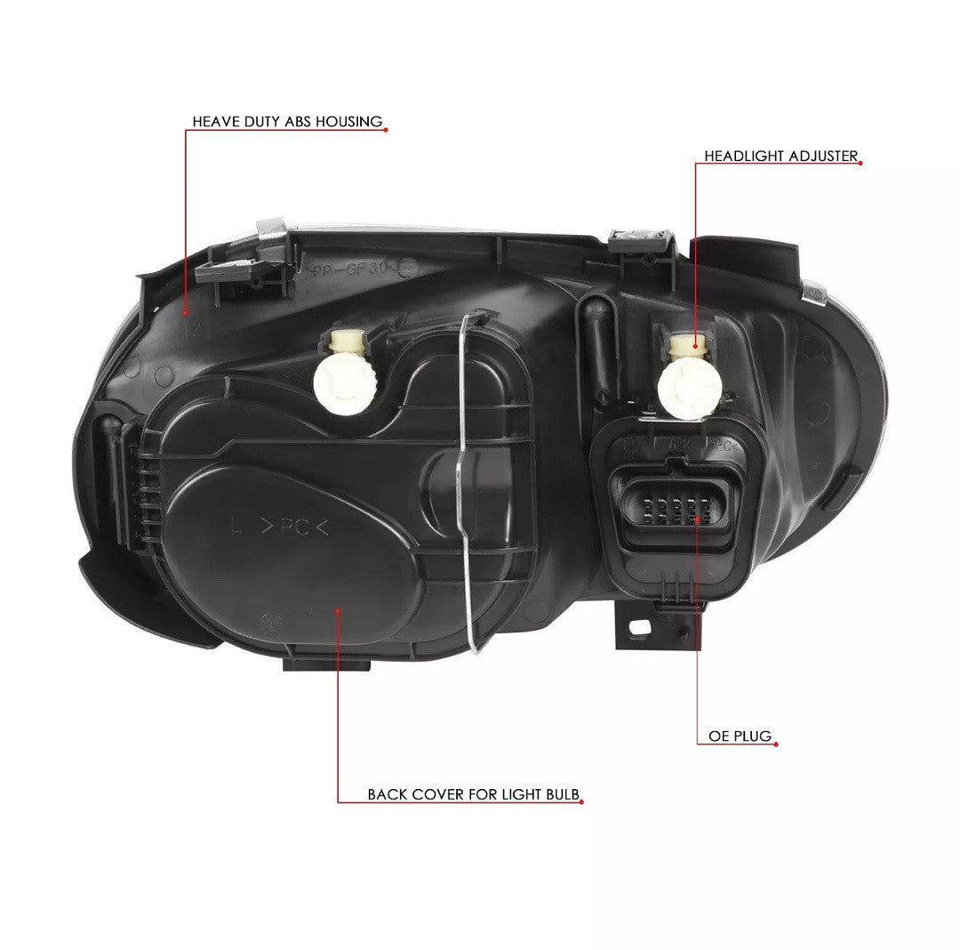 99-06 Volkswagen Golf Black Housing Clear