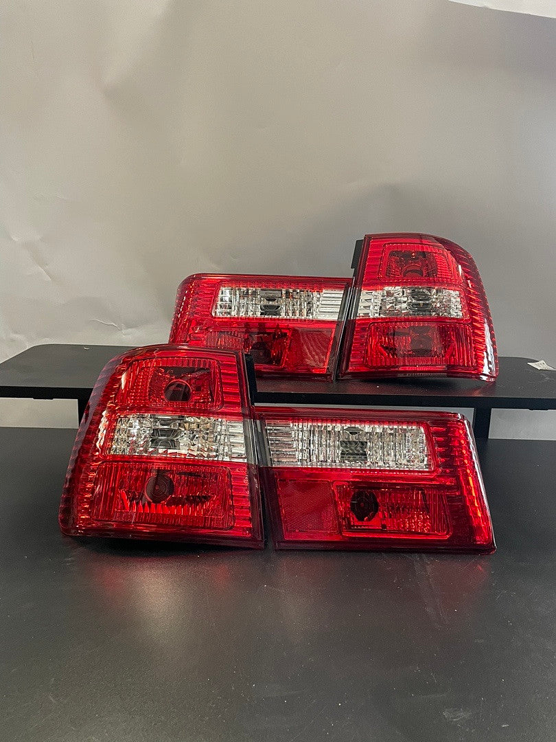 Sk1300-10588-e Refurbished 89-95 BMW E34 5-Series 4D 4Dr EURO RED CLEAR Tail Lights 4 PCS SET 525i