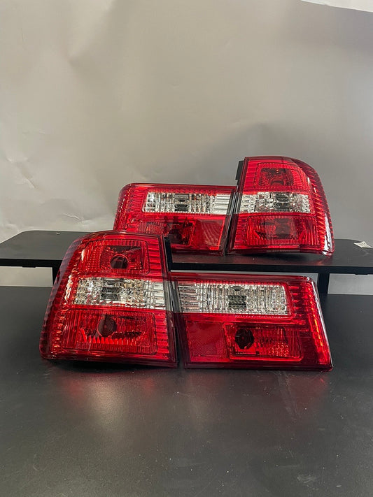Sk1300-10588-e Refurbished 89-95 BMW E34 5-Series 4D 4Dr EURO RED CLEAR Tail Lights 4 PCS SET 525i