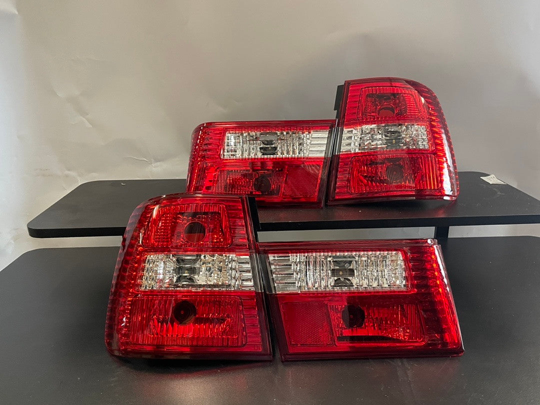 Sk1300-10588-e Refurbished 89-95 BMW E34 5-Series 4D 4Dr EURO RED CLEAR Tail Lights 4 PCS SET 525i