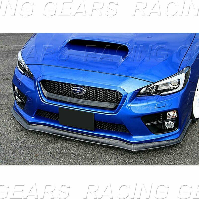 FIT 2015-2021 SUBARU WRX STI CS-STYLE UNPAINTED BLACK FRONT BODY BUMPER LIP 3PCS