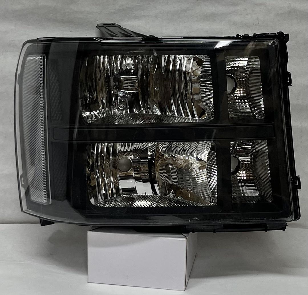 Black Headlight Replacement for 07-14 GMC SIERRA