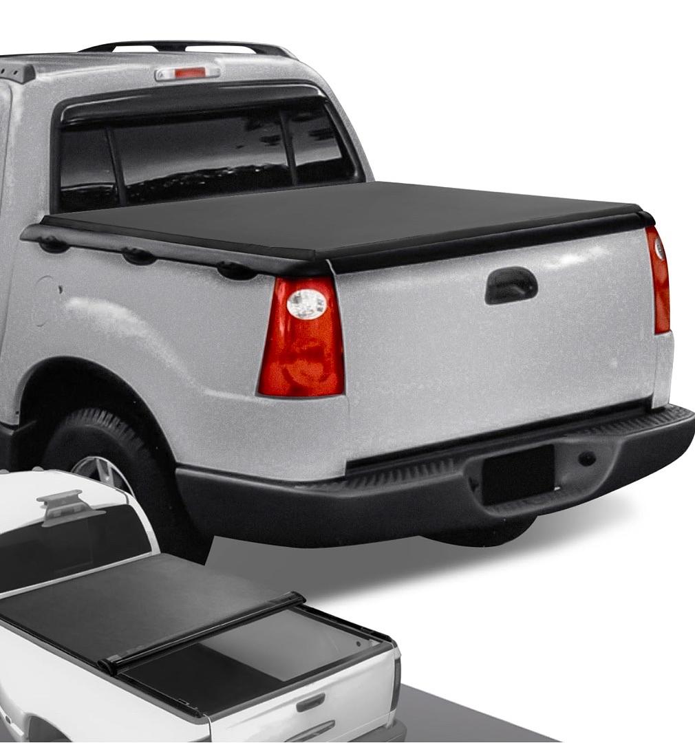 Ford Explorer Sport Trac 4'2" Short Bed Vinyl Soft Roll -Up Tonneau Cover for 2001 to 2005