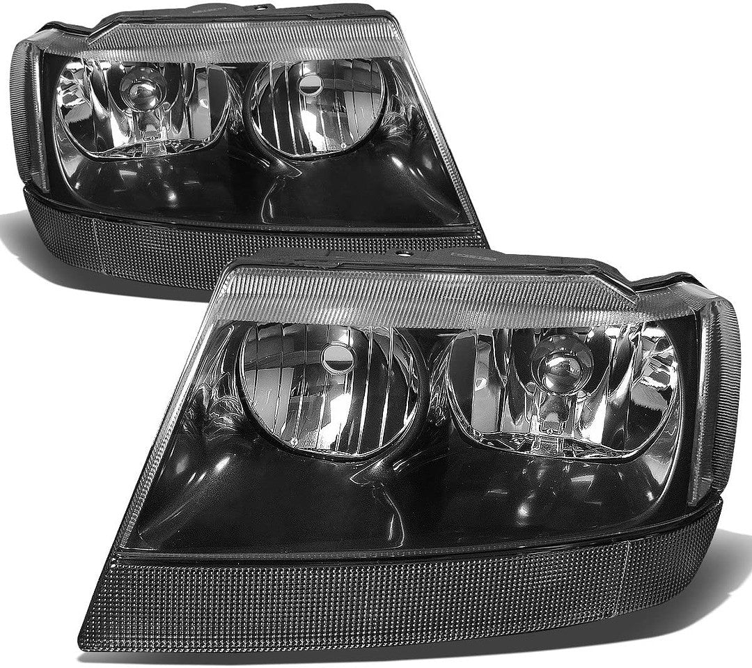 99-04 Jeep Grand Cherokee Black Housing Clear