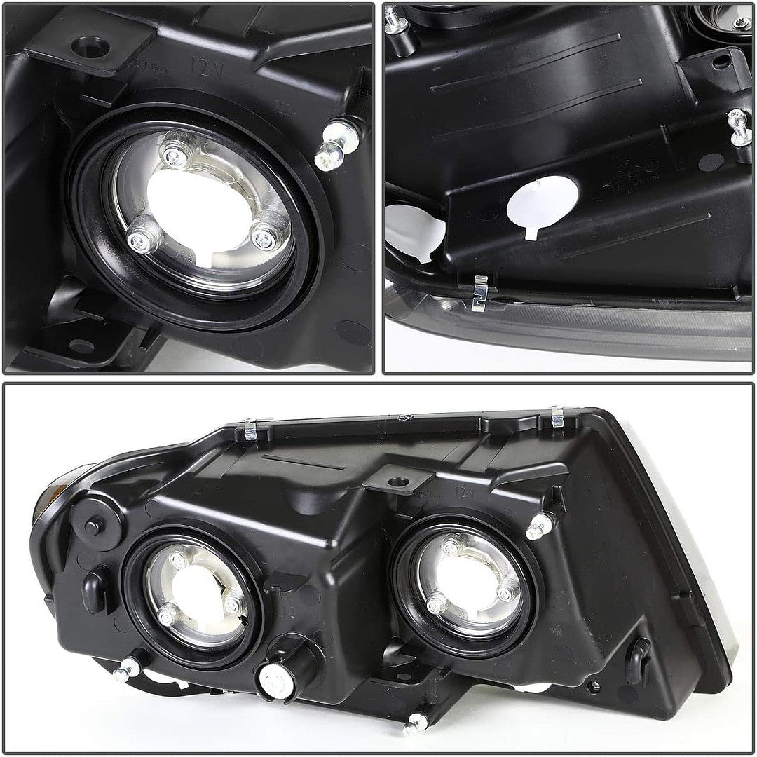 99-04 Jeep Grand Cherokee Black Housing Clear