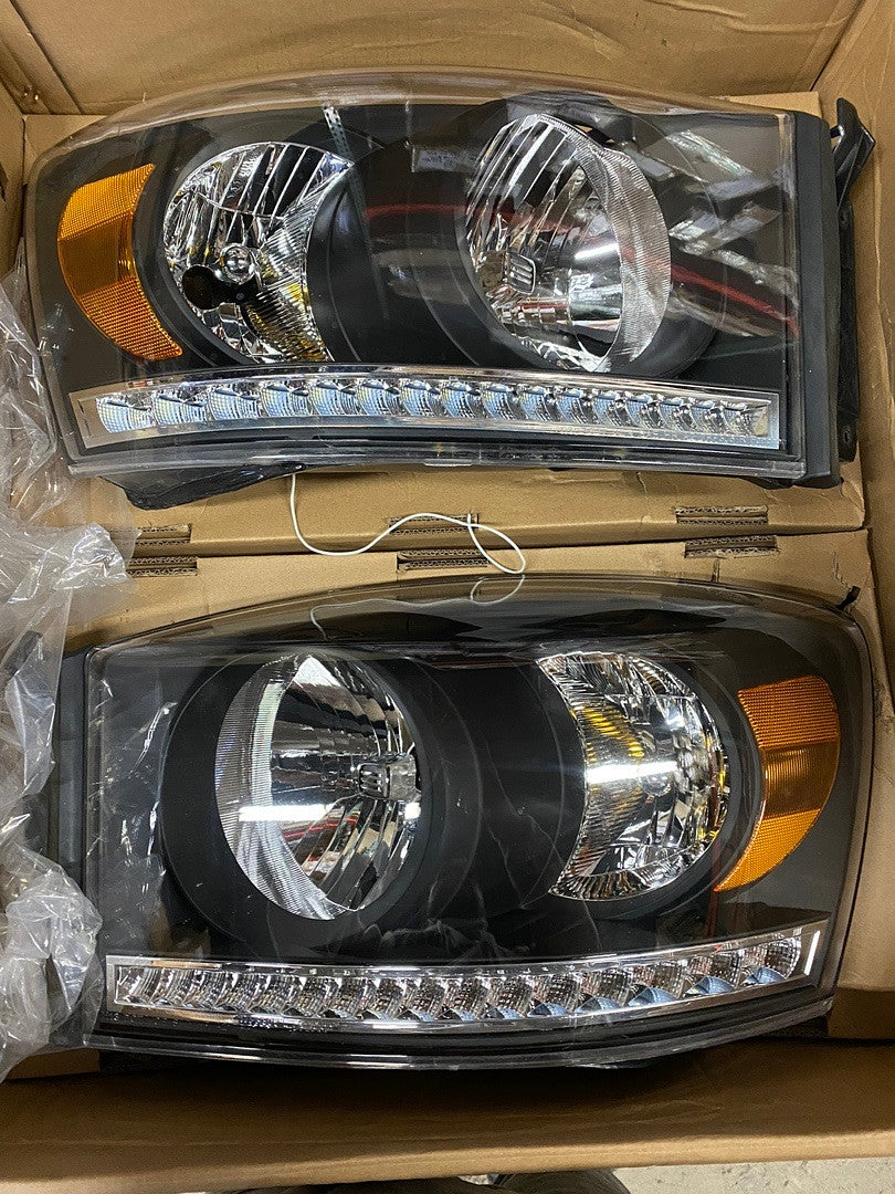 . Dodge Ram LED Black Housing Headlights for 2006 to 2008