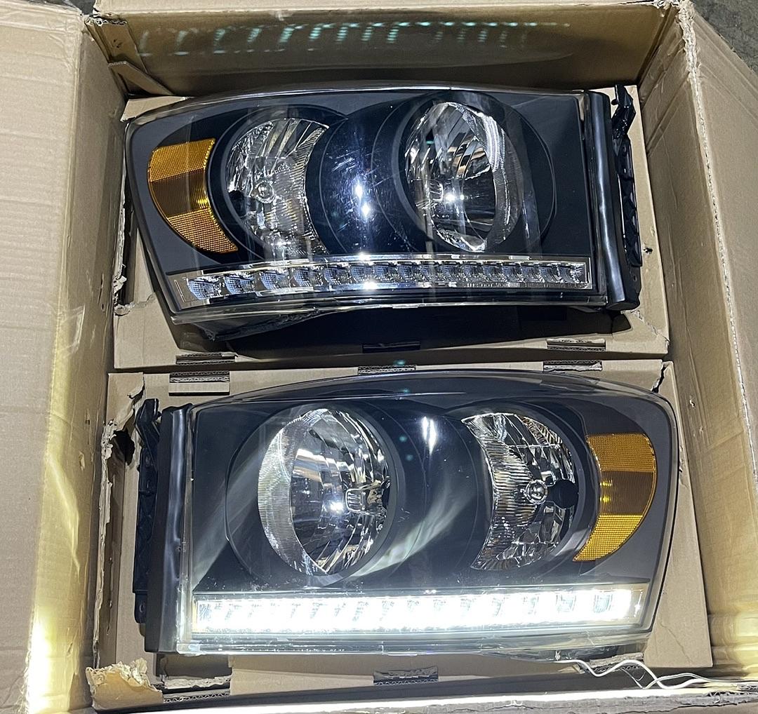 . Dodge Ram LED Black Housing Headlights for 2006 to 2008