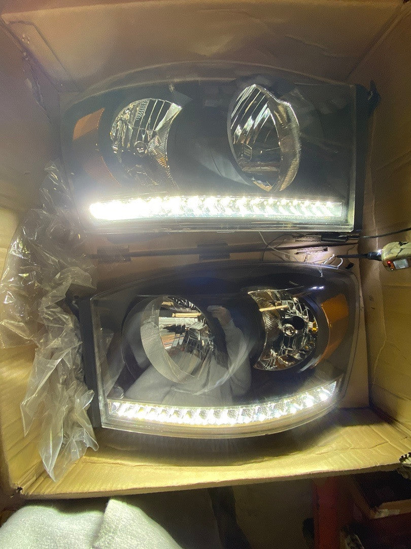 . Dodge Ram LED Black Housing Headlights for 2006 to 2008