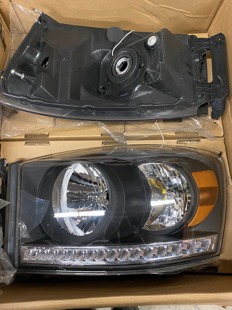 . Dodge Ram LED Black Housing Headlights for 2006 to 2008