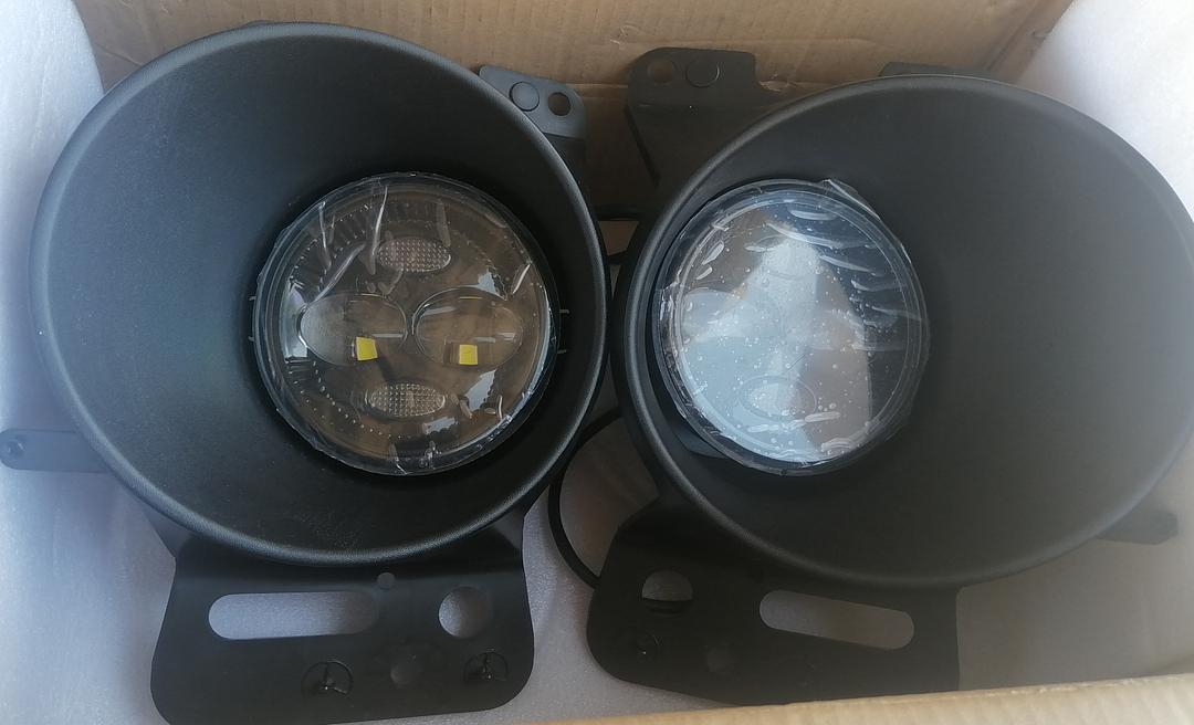 Par de luces antiniebla LED de lente transparente negro compatible con 2005-2008 F-150 Mark LT, con interruptor de bisel y arn√©s de cableado