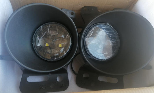 Par de luces antiniebla LED de lente transparente negro compatible con 2005-2008 F-150 Mark LT, con interruptor de bisel y arn√©s de cableado