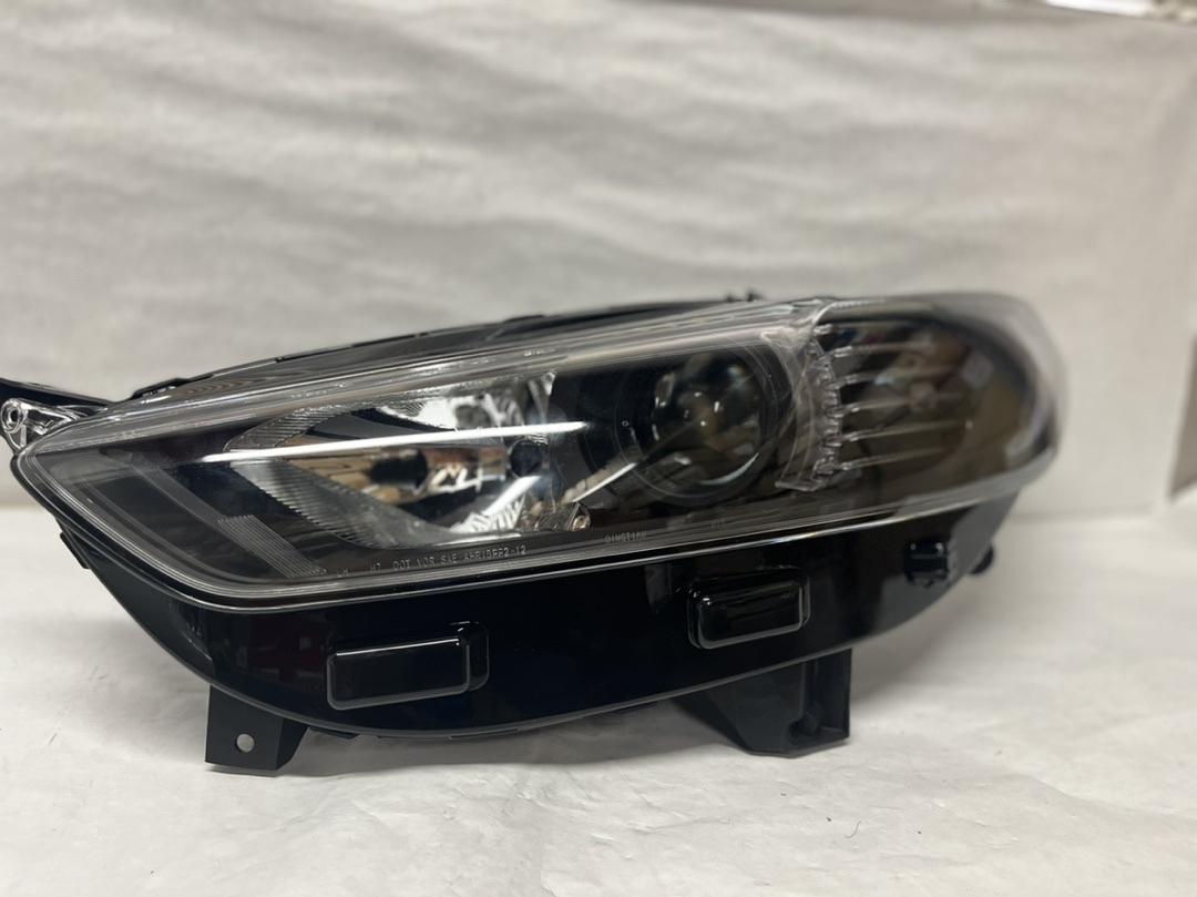 OB HL-OH-FFUS13-BK-CL1 Pair of Black Clear Reflector Headlights w/LED Side Marker Compatible with 13-16 Fusion, Left & Right Side