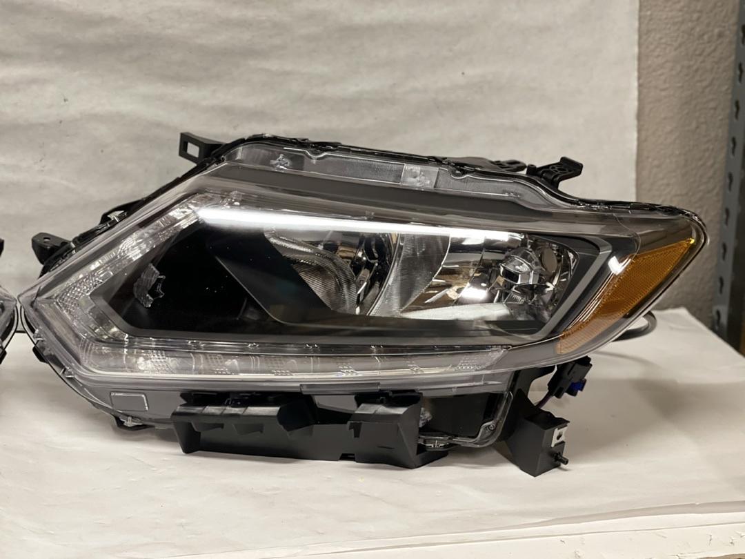 HL-OH-NROG14-BK-AM 2014 to 2016 Nissan Rogue Pair Black Housing Amber Side LED DRL Strip Front Driving HeadLight Headlamp 15
